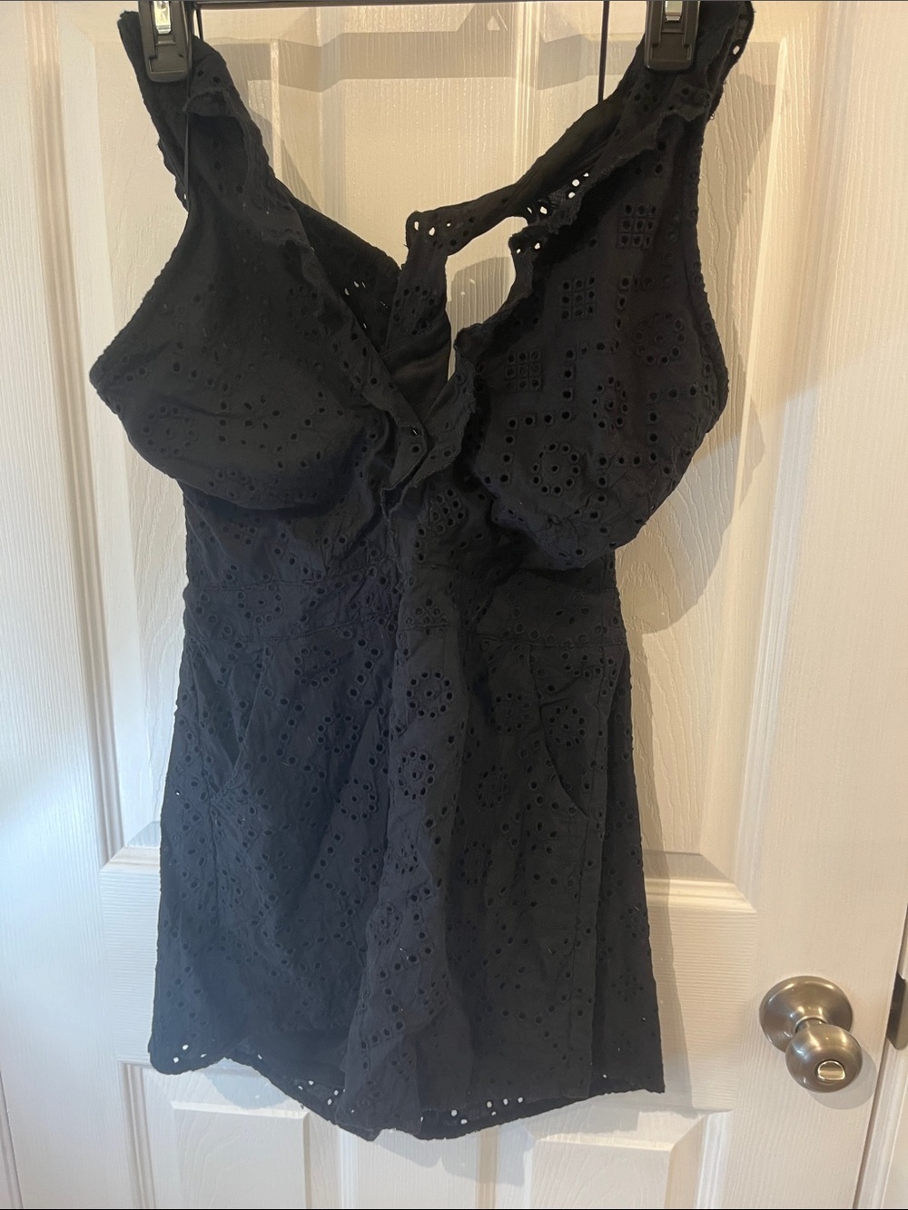 Black Eyelet Romper